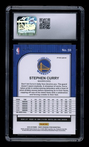 2019 Hoops Premium Stock Stephen Curry Blue Mojo /99 GEM MINT CGC 10 *TIP TOP* - Picture 2 of 2