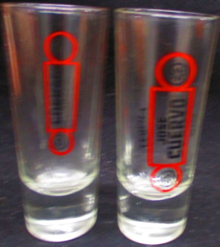 2 Jose Cuervo Tequila Shot Glasses, Mexico