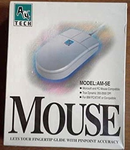 Vintage A4 Tech Mouse Model: AM-5E For IBM PC/XT/AT or Compatible NOS