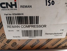 87649991R OEM Sanden Compressor For Case New Holland Skid Steers, NOS #0709