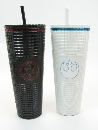 Pair Disney Parks Star Wars Starbucks Tumblers Galactic Empire & Rebel Alliance