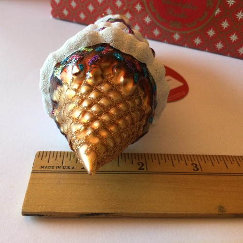 A Cold and Frosty Treat Cone Christmas Tree Ornament Christopher Radko - Picture 12 of 15