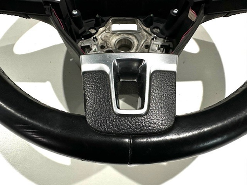2009-2014 VW Golf Jetta MK6 Black Leather 3-Spoke Steering Wheel OEM CLEAN - Picture 3 of 15