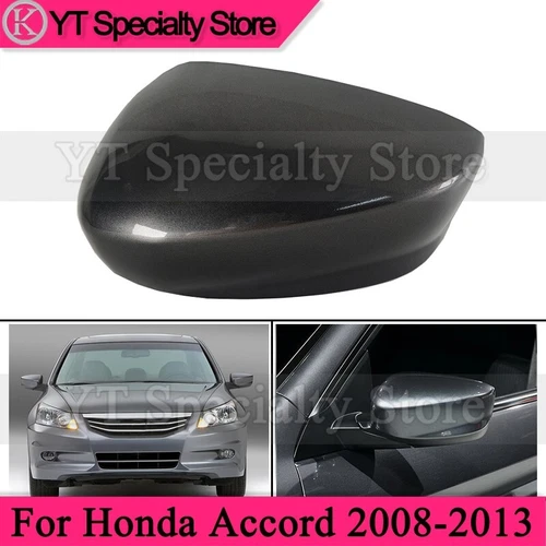 For Honda Accord 2008-2013 Dark Gray Rearview Door Wing Mirror Cover Cap LH