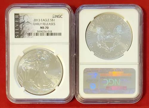 2013 Eagle Silver S$1 NGC MS70 Early Releases ALS Liberty Label (018)
