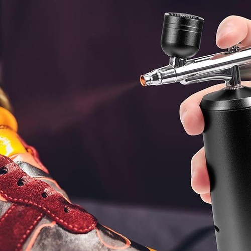 Airbrush Compressor Kit Dual Action Air Brush Spray Gun Art Tattoo Paint - Picture 7 of 15