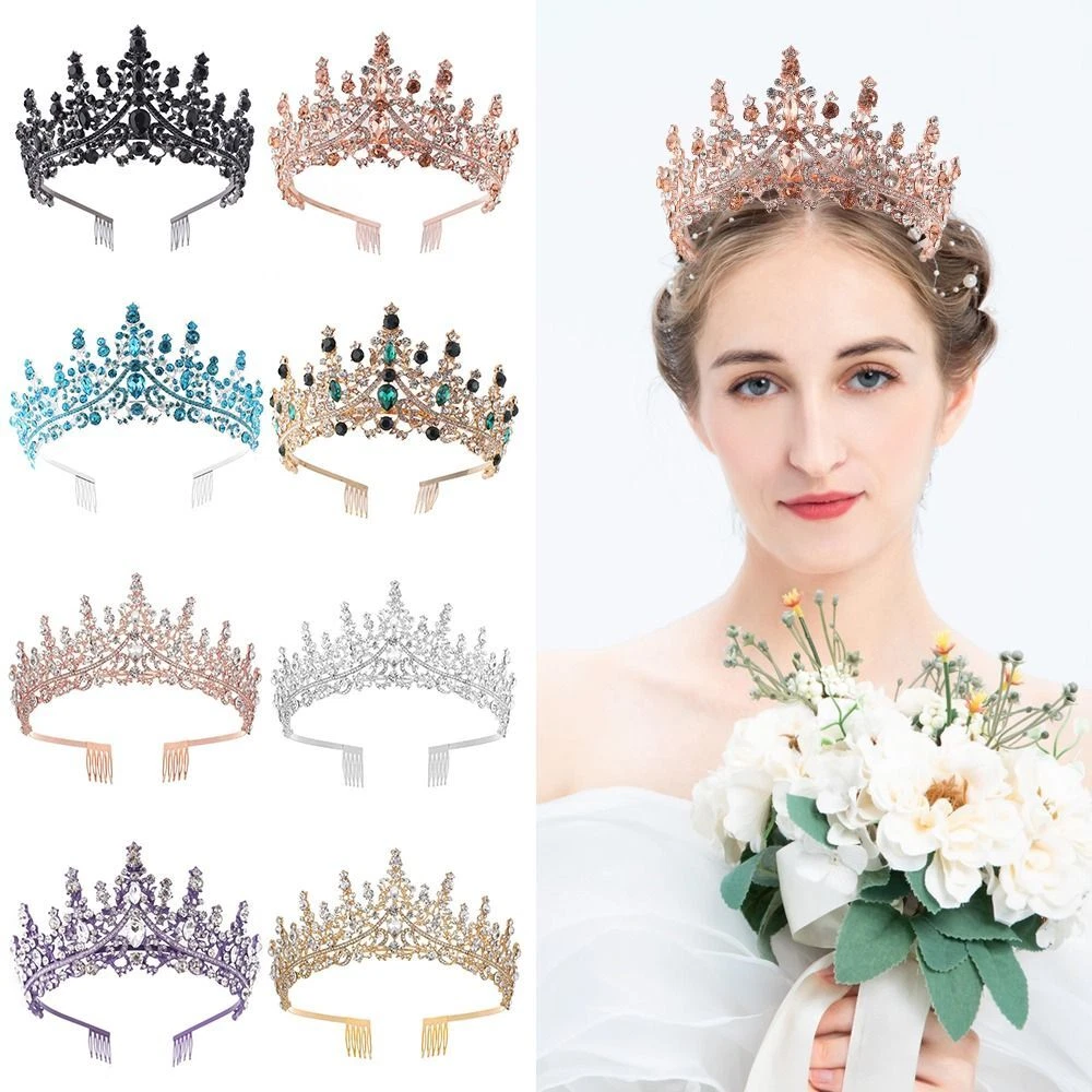 Hair Hoop Birthday Tiara Crowns Crystal Princess Crown Party Decoration |  eBay