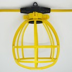 50FT Construction String Lights, 5 E26 Sockets, Yellow Cage, Commercial Grade