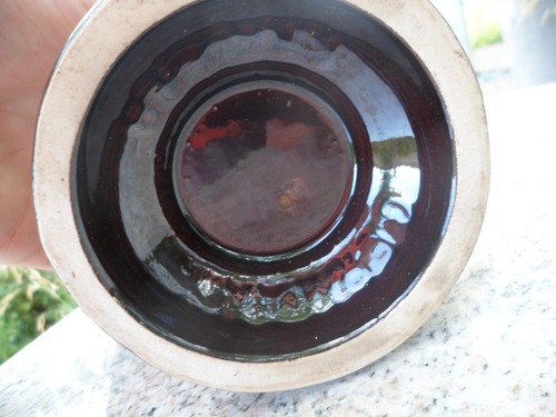 Vaso ceramica tedesca Germania Ovest 8" oro giallo marrone goccia lava 536/18 vintage - Foto 10 di 12