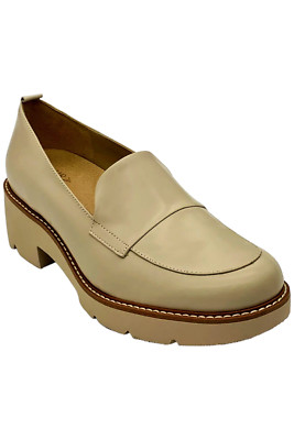 Naturalizer Women's Darry Lug Sole Heeled Loafer Porcelain