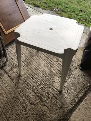 2 Square Pvc Patio Tables 69cm Square Ex Hire Some Damage Ebay