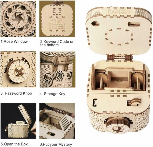 Rokr 3D Holzschatz Puzzle Valentinstag Geschenk Puzzle für Erwachsene Weihnachten - Bild 5 von 12