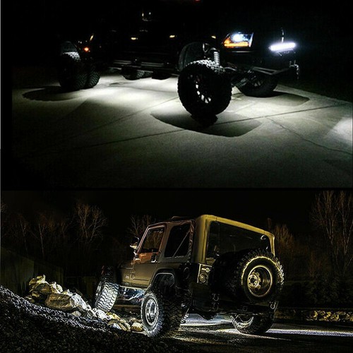10x LED Rock Underbody Lights Light For Jeep Offroad UTV Truck Boat ATV White - Picture 8 of 9