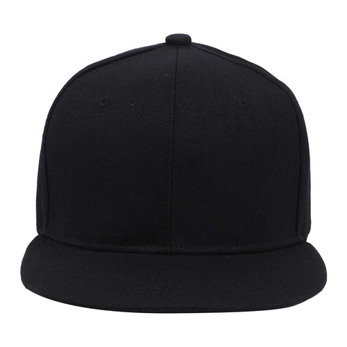 Snapback Hat Cotton Solid Flat Bill Casual Style Baseball Cap Trucker Visor New - Picture 4 of 17