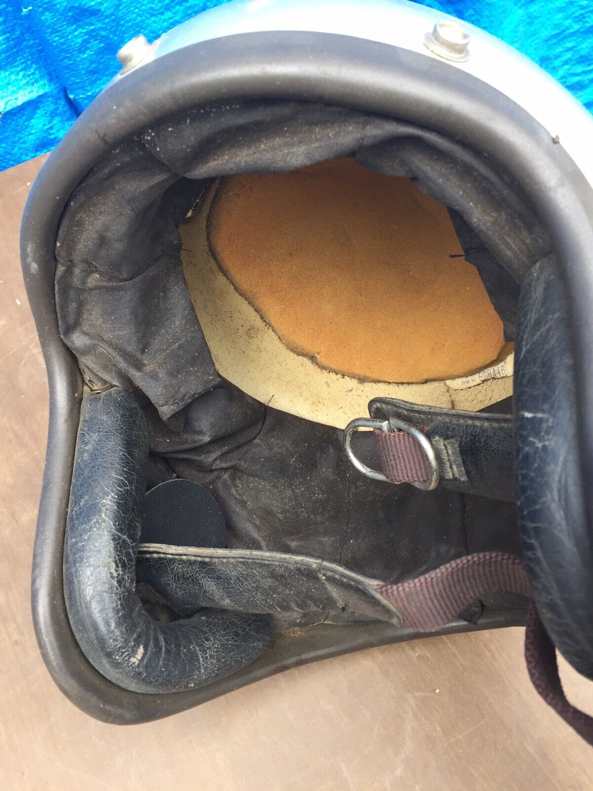 Vintage 1962 Bell - Toptex Motorcycle Helmet 7 3/8