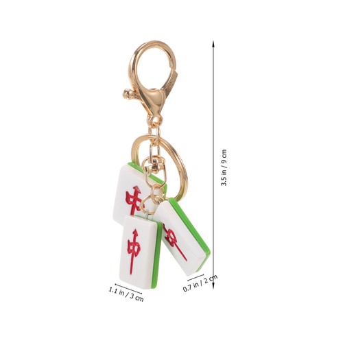 Keychain Bag Hanging Decoration Mahjong Charm Keychain Cute Pendant Key Ring - 第 11/12 張圖片