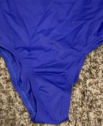 Nike Girls One Piece Swimsuit NWT $44 Size 12 Cross Back Purple/Coral Solids - Picture 4 of 9