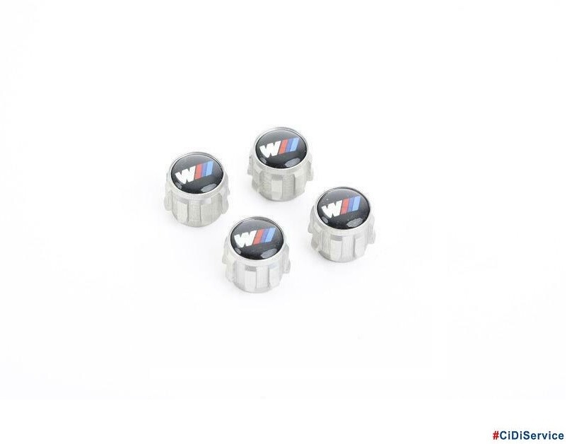 36122447402 Kit 4 Tappi Cappucci Valvole Ruota Logo M