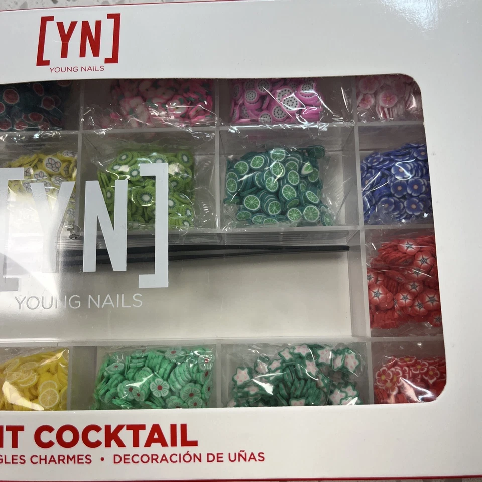 YOUNG NAILS Fruit Cocktail 4000+ Charms With Tweezer Kit—New In Box— - Image 3 of 4