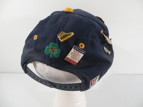 Vintage Notre Dame Fighting Irish The Game Spell Out 90s Snapback Hat Cap W Pins - Picture 4 of 16