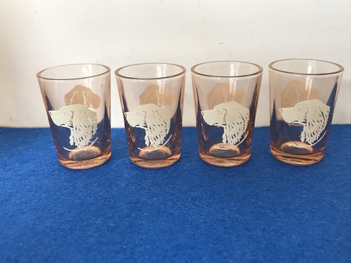 Retro French Peach Glass Decanter And 4 Glasses. - Picture 7 of 10