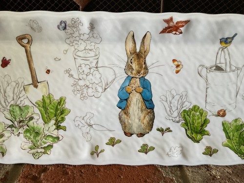 BEATRIX POTTER Melamine Peter Rabbit Spring Large Serving Platter (19" x 8") NEW - Picture 4 of 9