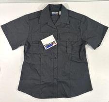 NEW BLAUER WOMENS STREETGEAR 8713W S/S SHIRT DARK GREY LARGE PATCH REMOVED