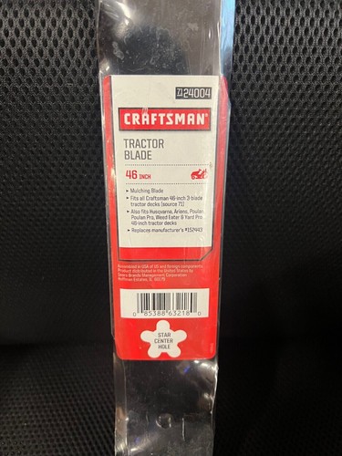Craftsman 46" Tractor Mulching Blade 24004 NEW - Picture 1 of 5