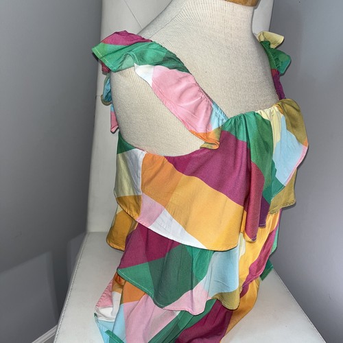 Crown & Ivy Ruffle Tank halter top shirt blouse New size small - Picture 11 of 19