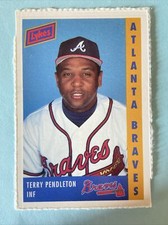 1993 Atlanta Braves Lykes Perforated Terry Pendleton
