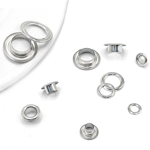 Eyelets with Washers Stainless Steel Metal Set DIY Leather Crafts Repair Grommet - Picture 4 of 16