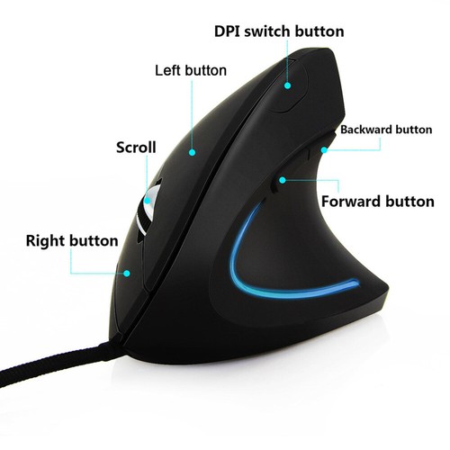 Wired Mouse Optical for Pc Mousegamingwiredpink Vertical Ergonomic - Picture 8 of 11