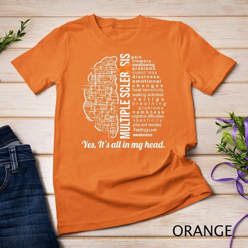Camiseta unisex Sclerosis Awareness MS Survivor Head Warrior - Imagen 9 de 15