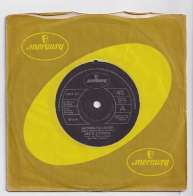 (AC777) Dee D Jackson, Automatic Lover - 1978 - 7'' vinyl