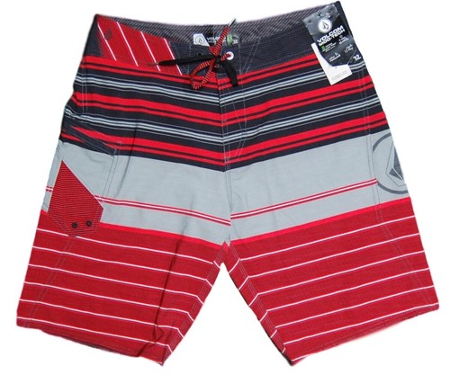 New Volcom Mod-Tech Lido 4 Ways Stretch MID LENGTH Mens Trunk Short Size 32