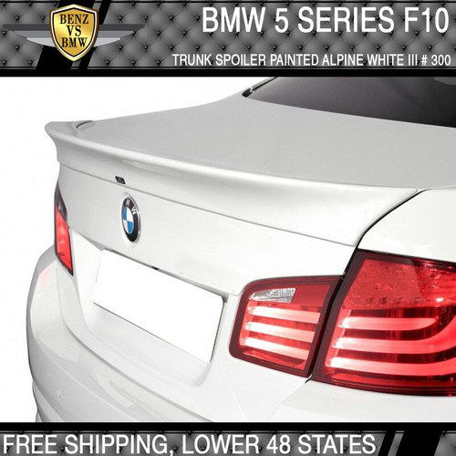 USA Stock 11-16 5 Series F10 4Dr AC Trunk Spoiler Painted Alpine White III # 300 - Picture 6 of 6