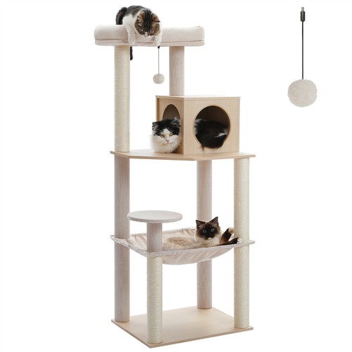 PAWZ Road Kratzbaum Große Katze Katzenbaum Sisal Katzenkratzbaum Spielbaum 143cm - Bild 71 von 78
