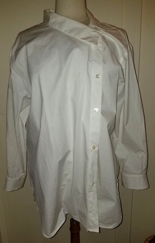 Roucha $188 Twist Popelina Envolvente Abotonada, Camisa, Blusa en Blanco, C - Imagen 4 de 7