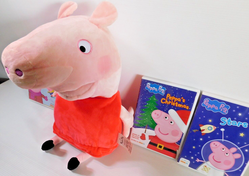 3 Peppa Pig DVDs Peppa's Christmas, Stars, Cold Winter Day + 2022 Plush Puppet - Picture 4 of 11