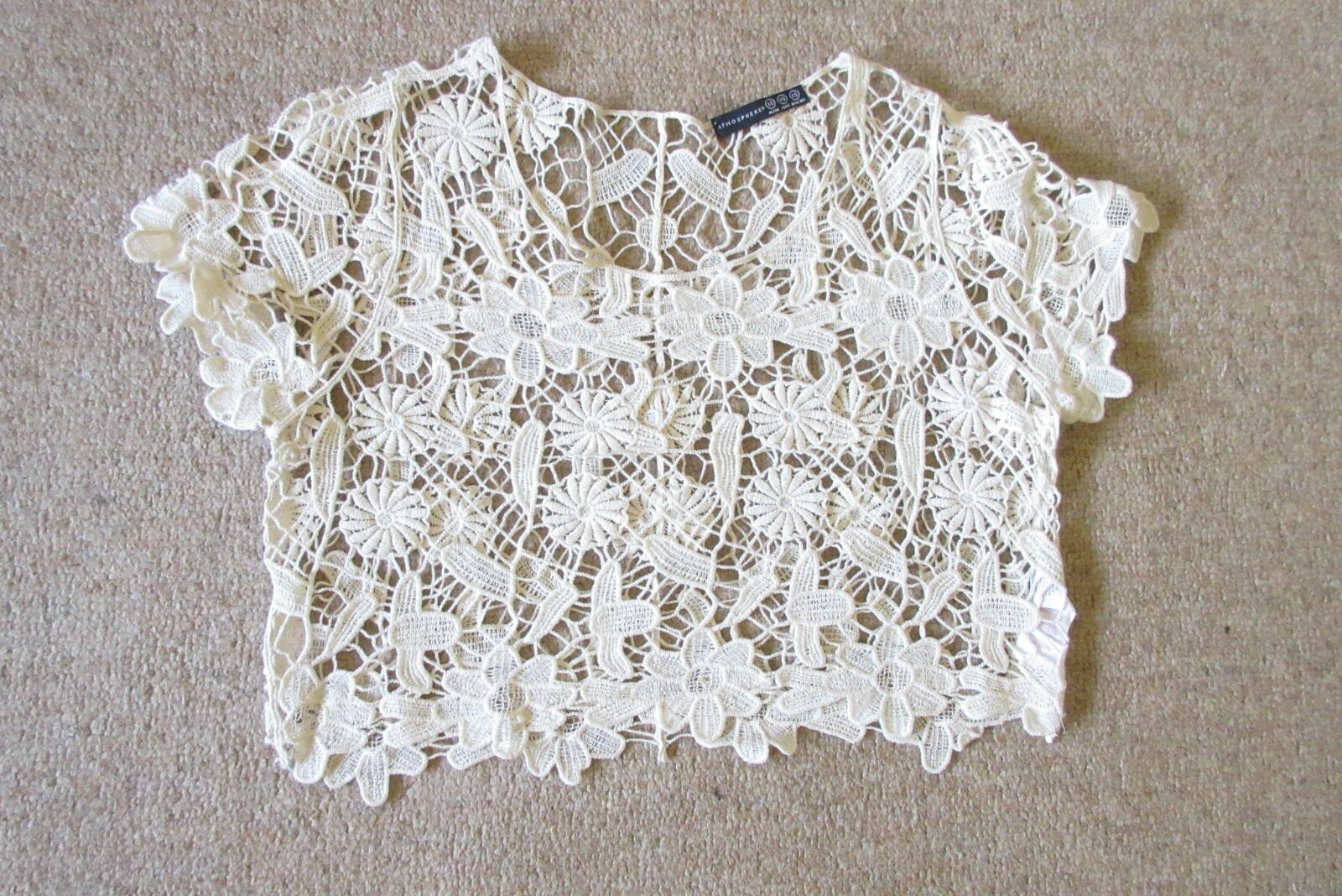 BNWOT 'ATMOSPHERE' WOMEN'S CREAM LACE OVERTOP SIZE XS eBay