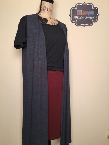 LuLaRoe Charcoal Gray Joy Sweater Vest Size S Small - Picture 3 of 7