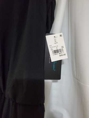 Womens High Neck Swim Romper with Pockets One Piece Swimsuit Black XL (16-18) - Picture 2 of 4