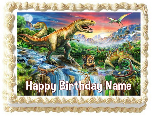DINOSAURS Party Edible cake topper image decoration - Picture 3 of 10