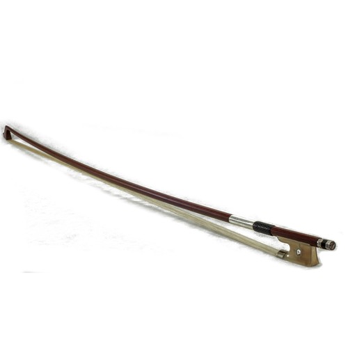 Hochwertige neue 4/4 Geigenschleife Brazilwood Yakhorn Abalone silberne Wickel - weiß - Bild 4 von 4