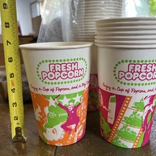 Lot Vintage Popcorn Tub Cup Imperial Bondware Stack Of 49 Montvale Nj 46uc