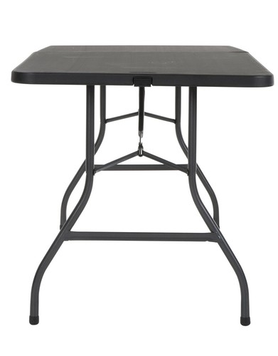 6' Heavy Duty Centerfold Folding Table Portable Outdoor Picnic Party Camp Black - Picture 4 of 12