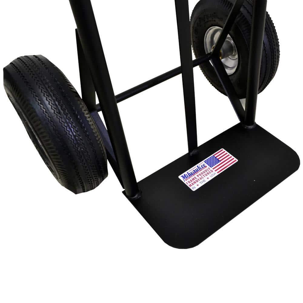 Milwaukee D-Handle Hand Truck 800 lb. Capacity 2-Wheels All-Purpose Steel Black
