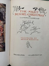 Very Rare The Night Before Christmas Illustrated Arthur Rackham Early Printing