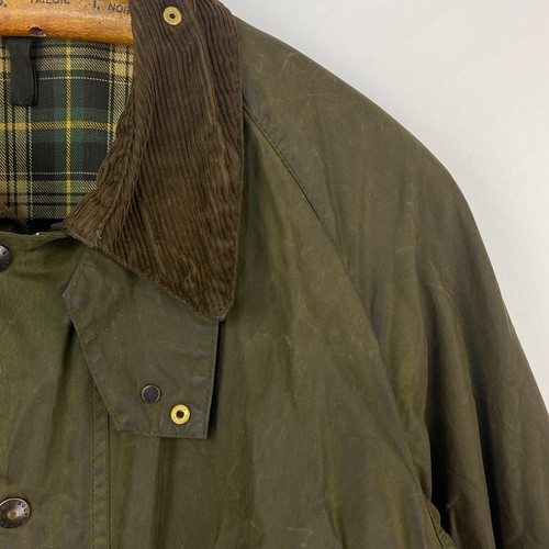 Barbour Bedale Wachsjacke Herren C42 Large grün gewachst klassisch Vintage 4 Taschen - Bild 8 von 21
