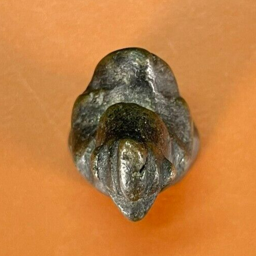 Antike kleine figurale Bronze burmesisch Hintha Vogel Ente Opium Waage Gewicht 32 gr - Bild 5 von 9